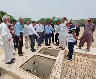 CEO Water Corporation Engineer Syed Salahuddin Ahmad is visiting the University Reservoir and reviewing the water supply